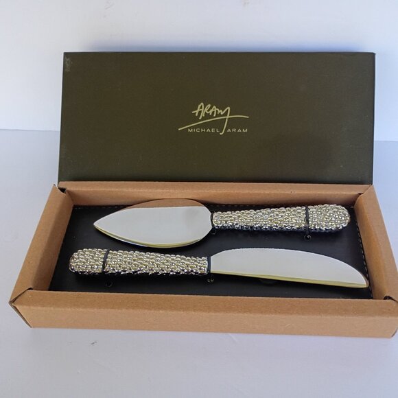 Michael Aram Molten Cheese Knife Set (Cheese Knife/Spreader) New with Box - Picture 1 of 4